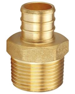 3/4 in. PEX-B Barb x 3/4 in. Male Pipe Threaded MPT Adapter (DZR Lead Free Brass NSF-Listed F1807 Crimp Fitting)