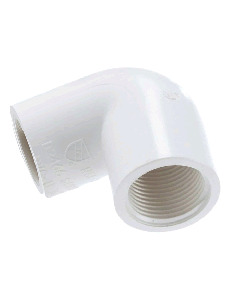 3/4 in. Schedule-40 PVC 90-Degree Double-Threaded Female Elbow FIP x FIP Pipe Fitting NSF SCH40 ASTM D2466 UPC-Listed