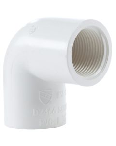 2 in. SCH40 PVC 90-Degree Female-Threaded Elbow NSF Pipe Fitting ASTM D2466 2" Socket x FPT