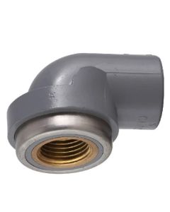 3/4 in. SCH80 PVC 90-Degree Female Elbow w/Brass Threaded Fitting NSF ASTM D2467 PVC Slip x FPT Brass Connector