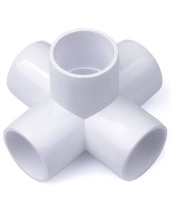 247Garden 1/2 in. PVC 5-Way Elbow Fitting - ASTM SCH40 Furniture-Grade