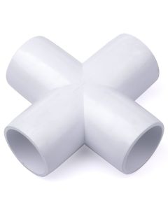 247Garden 1/2 in. PVC 4-Way Cross Fitting - ASTM SCH40 Furniture-Grade