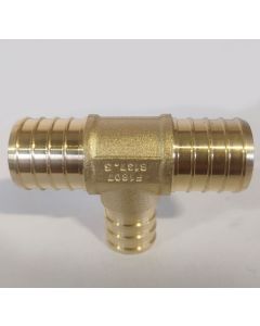 247Garden 1 x 1 x 3/4 in. PEX-B Reducing Tee (Lead Free DZR Brass NSF F1807 PEX Crimp Fitting)