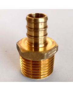 1/2 in. PEX-B Barb x 1/2 in. Male Pipe Thread MPT Adapter (Lead Free Brass DZR NSF-Listed F1807)