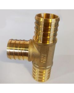 247Garden 1 in. PEX-B Tee (Lead Free DZR Brass NSF F1807 PEX Crimp Fitting)