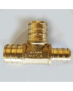 3/4 x 1/2 x 3/4 in. PEX-B Reducing Tee (Lead Free DZR Brass NSF F1807 PEX Crimp Fitting)