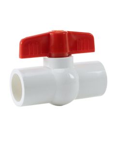 3/4 in. PVC Compact Ball Valve SxS Socket-Fitting for Sch40/80 Pipe Fittings