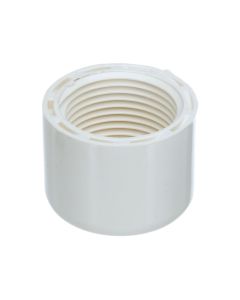 2 in. Schedule 40 PVC Female-Threaded End Cap Pipe Fitting Pro Plumbing-Grade NSF SCH40 ASTM D2466 2" FPT