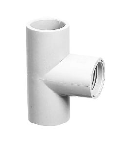1/2 in. SCH40 PVC Female-Threaded Tee 3-Way NSF Schedule-40 Pipe Fitting