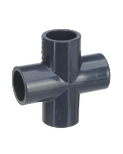 3/4 in. SCH80 PVC 4-Way Cross Fitting for Schedule-80 High Pressure Pipes